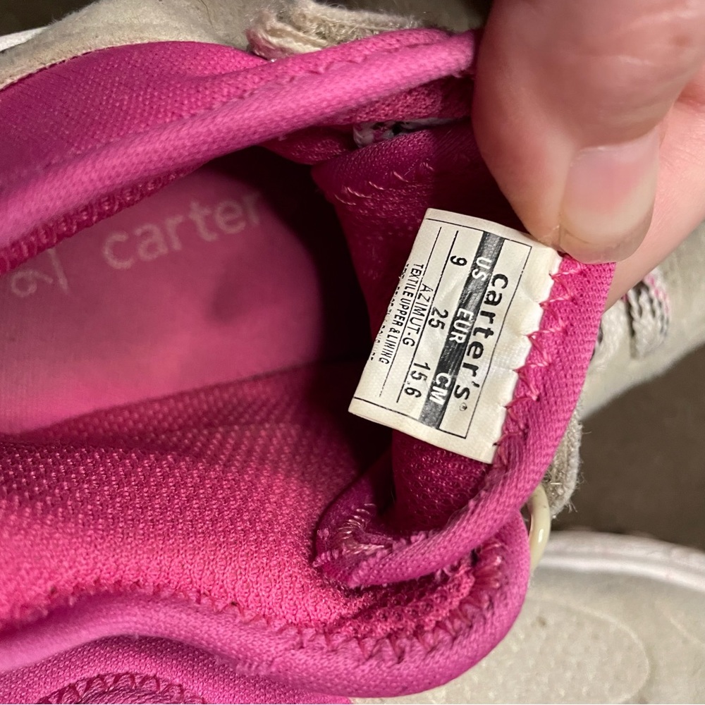 Carter’s High Top Velcro Sneakers little girls 9 - Picture 8 of 8